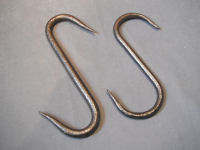 Butchers Wrought Iron Meat Hook, 2 Available   H5
